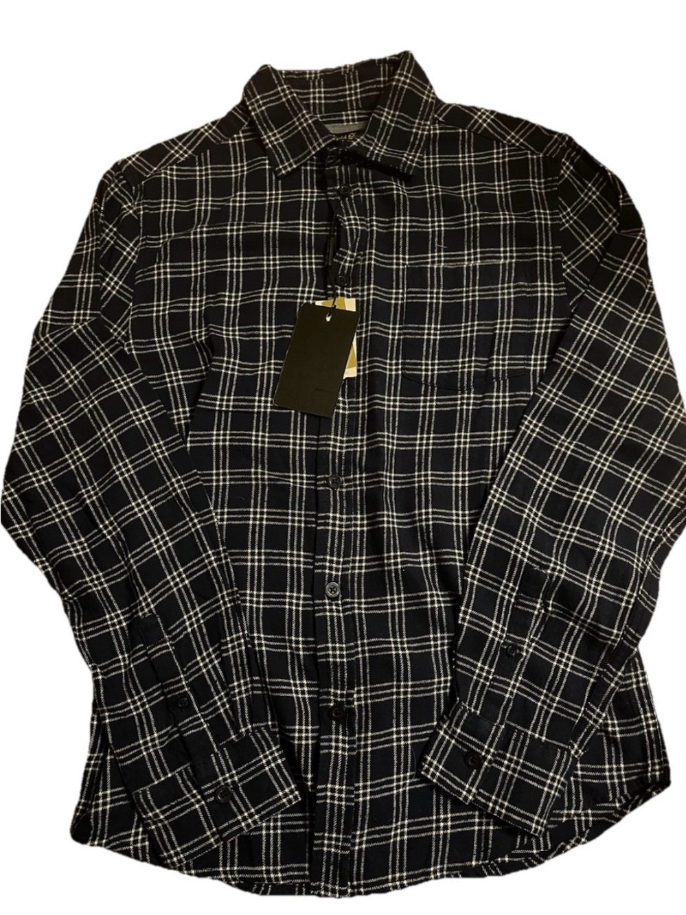 English Laundry Men's Blue & White Plaid Button-Up Shirt - Small